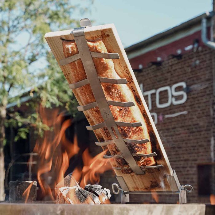 Стійка для риби з кедровою дошкою SANTOS, нержавіюча сталь 236935 - зображення 2