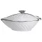 Супниця 800 (мл) порцелянова 26×18×14 (см) з кришкою Білий з сріблом XL-4074AS (XL-4074AS)
