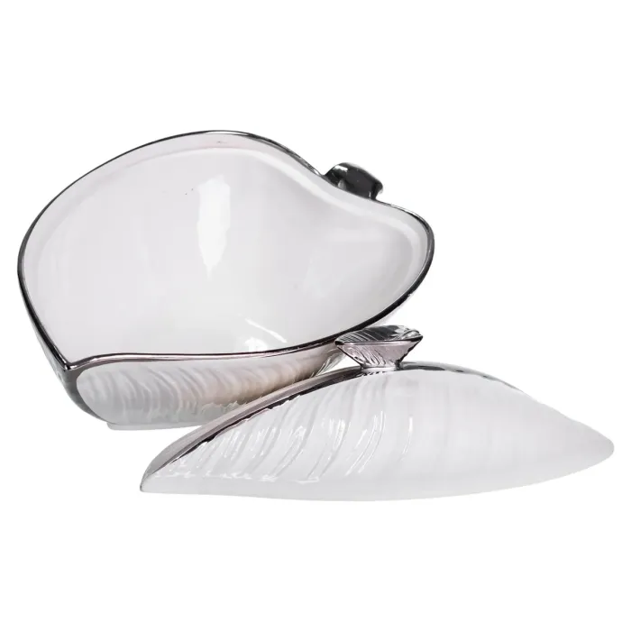 Супниця 800 (мл) порцелянова 26×18×14 (см) з кришкою Білий з сріблом XL-4074AS (XL-4074AS) - зображення 3