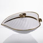 Супниця 800 (мл) каструля 26×18×14 (см) з кришкою Білий з золотом (XL-4074AG)