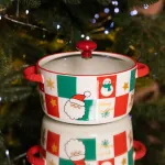Супниця порцелянова Christmas новорічна  800 (мл) з кришкою Yiwu FM-CS-9C (FM-CS-9C)