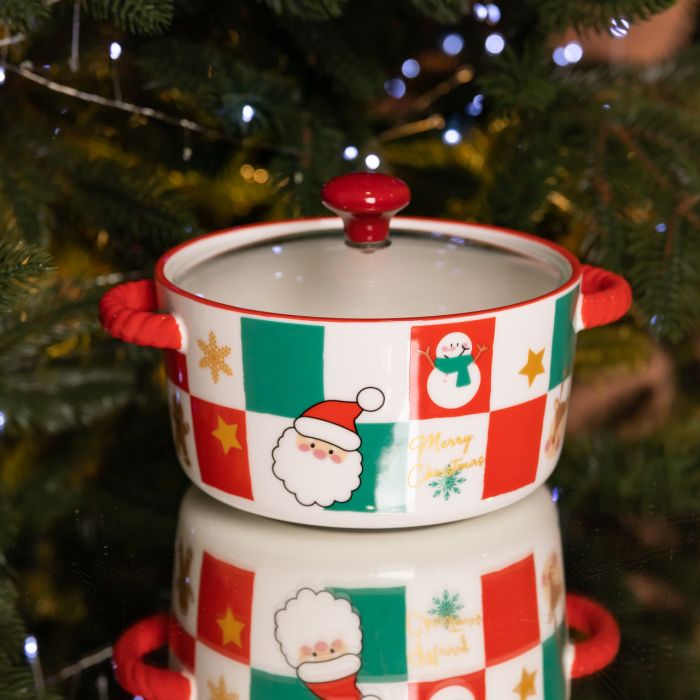 Супниця порцелянова Christmas новорічна  800 (мл) з кришкою Yiwu FM-CS-9C (FM-CS-9C) - изображение 1