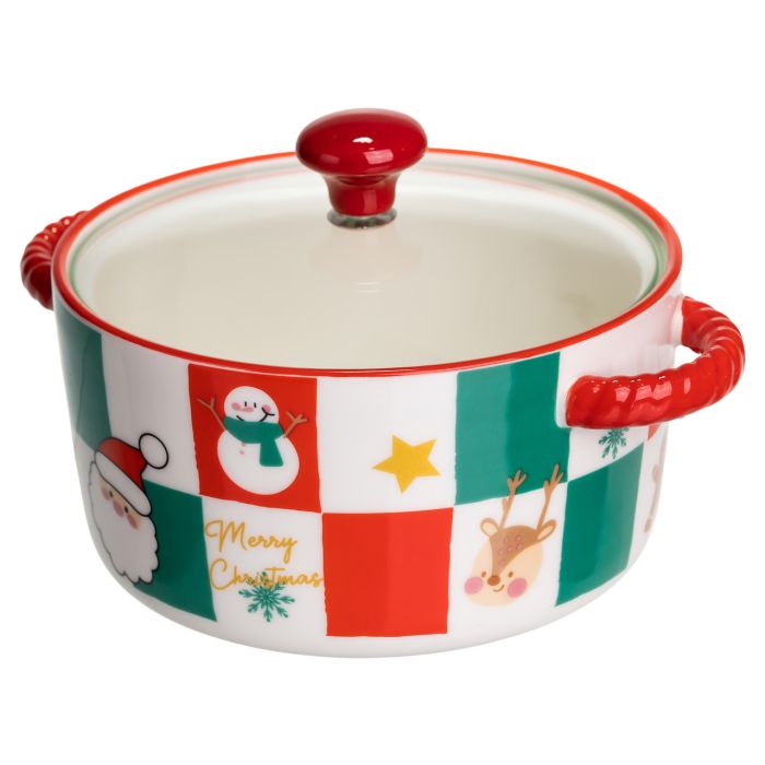 Супниця порцелянова Christmas новорічна  800 (мл) з кришкою Yiwu FM-CS-9C (FM-CS-9C) - изображение 2