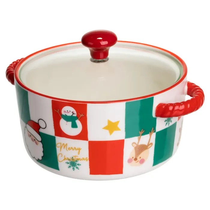 Супниця порцелянова Christmas новорічна  800 (мл) з кришкою Yiwu FM-CS-9C (FM-CS-9C) - зображення 2