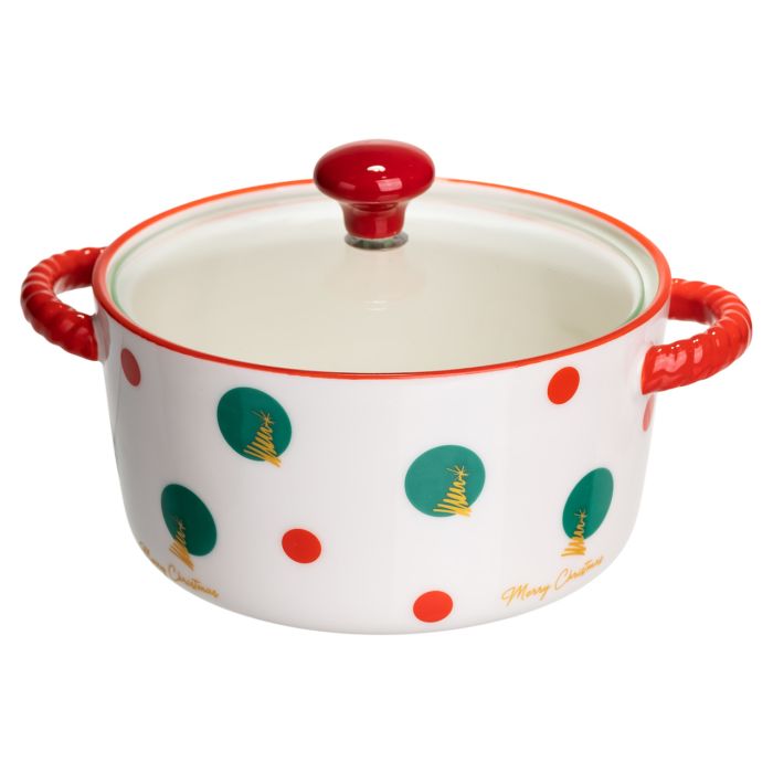 Супниця порцелянова Christmas Tree новорічна  800 (мл) з кришкою Yiwu FM-CS-9D (FM-CS-9D) - зображення 2