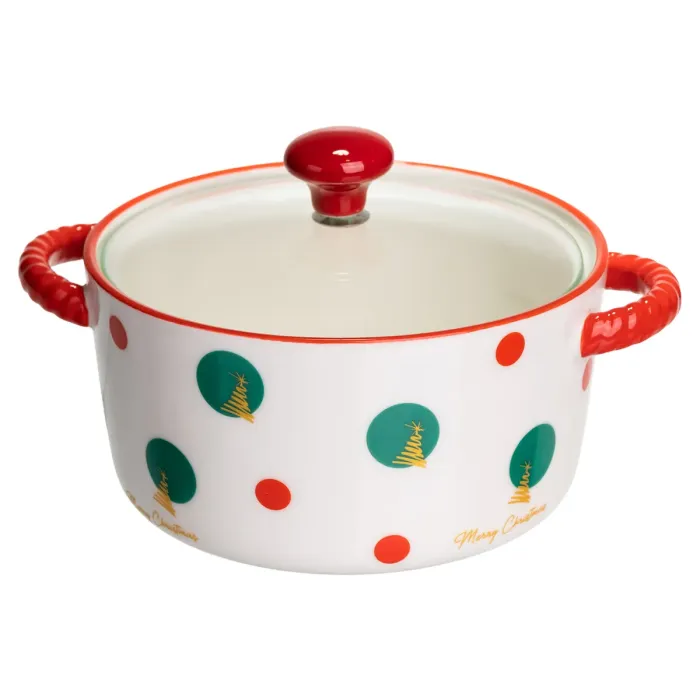 Супниця порцелянова Christmas Tree новорічна  800 (мл) з кришкою Yiwu FM-CS-9D (FM-CS-9D) - изображение 2