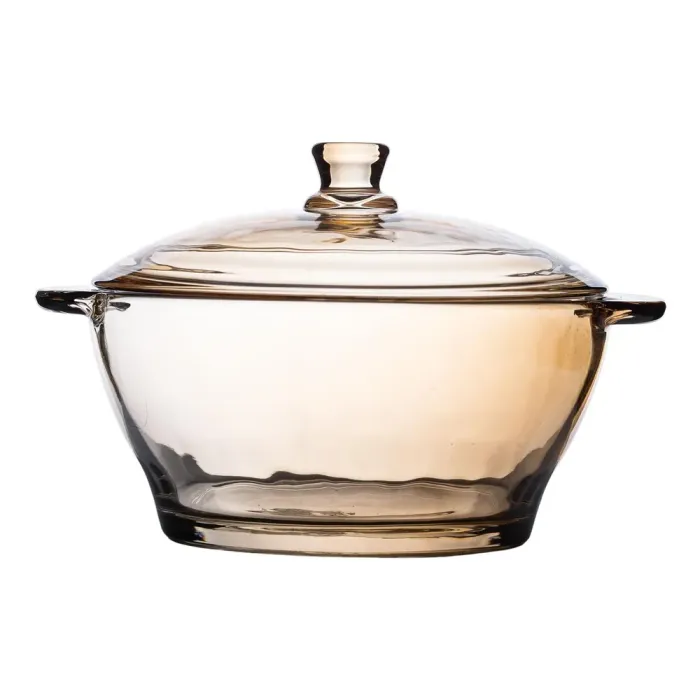 Супница с крышкой стеклянная 15.5 см бульонница 1 л для горячих блюд (HP-YH-5) - изображение 1