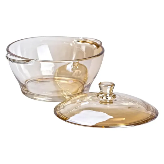 Супница с крышкой стеклянная 15.5 см бульонница 1 л для горячих блюд (HP-YH-5) - изображение 4