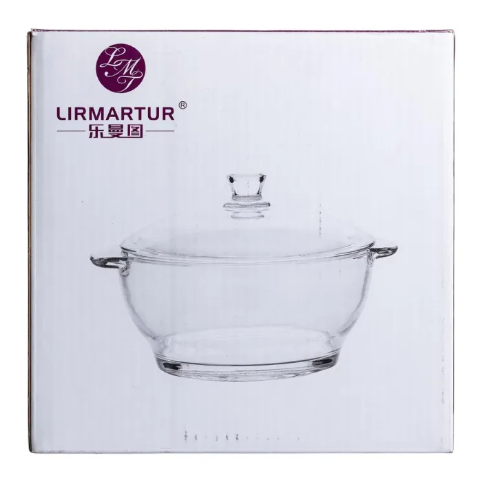 Супница с крышкой стеклянная 15.5 см бульонница 1 л для горячих блюд (HP-YH-5) - изображение 6