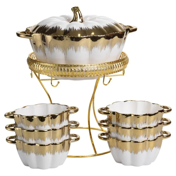 Суповой сервиз на 6 персон супница 2 (л) на подставке с бульонницами 350 (мл) ML152 (ML152) - зображення 7