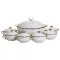 Суповий сервіз на 6 осіб супниця 3 (л) з бульйонницями 300 (мл) тарілки для супу SPW-16 (SPW-16)