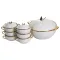 Суповий сервіз на 6 осіб супниця 3 (л) з бульйонницями 300 (мл) тарілки для супу SPW-16 (SPW-16)