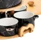 Суповий сервіз супниця 1.7 л піали бульйонниці 6 шт по 250 мл ложки та бамбукова підставка (HP1235)