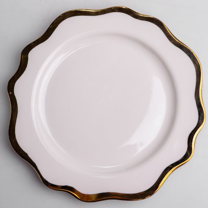 Тарілка десертна порцелянова Antique White 20 см Yiwu HKPP-8 (HKPP-8) - изображение 1