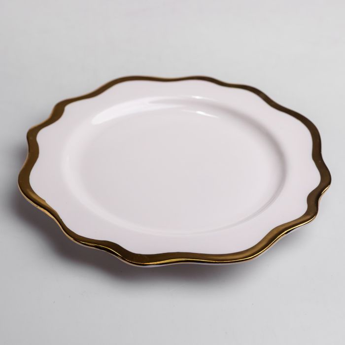 Тарілка десертна порцелянова Antique White 20 см Yiwu HKPP-8 (HKPP-8) - изображение 4