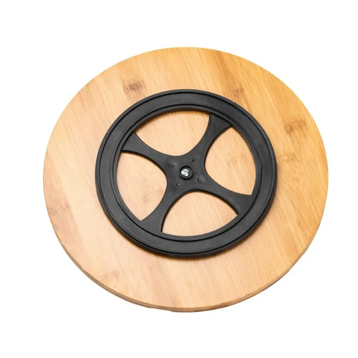 Тарелка для пиццы 28(см) керамическая на бамбуковой подставке секционная (HP1247) - изображение 9