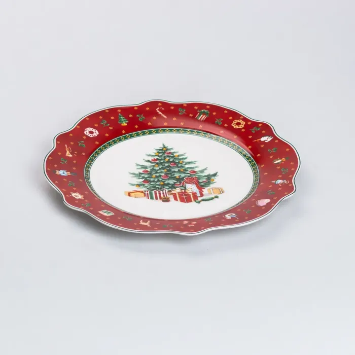 Тарілка для закусок  Ø 28 см новорічна для сервірування (HP-SD-5) - зображення 2