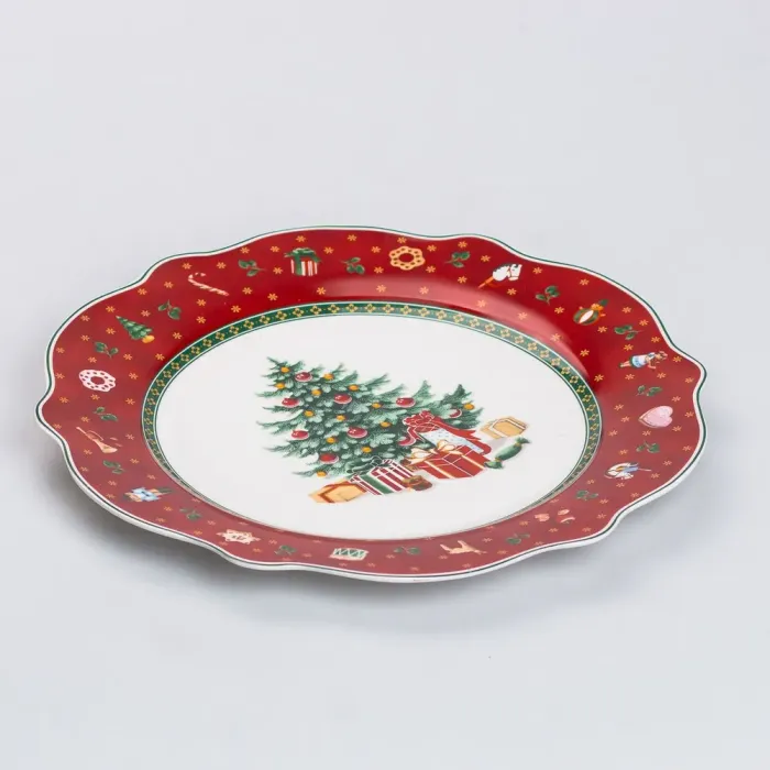 Тарілка для закусок  Ø 28 см новорічна для сервірування (HP-SD-5) - зображення 4