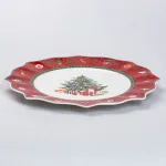 Тарілка для закусок Ø 33.5 см новорічна для сервірування (HP-SD-7)