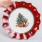 Тарілка для закусок Ø 33.5 см новорічна для сервірування (HP-SD-7)