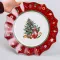 Тарілка для закусок Ø 33.5 см новорічна для сервірування (HP-SD-7)