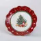 Тарілка для закусок кругла Ø 21.5 см новорічна для сервірування (HP-SD-6)