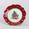 Тарілка для закусок кругла Ø 21.5 см новорічна для сервірування (HP-SD-6)