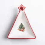 Тарілка для закусок у формі ялинки 14.5×12 см новорічна для сервірування (HP-SD-3)