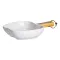 Тарілка порцелянова глибока з ручкою Яблуко 23×16×4 (см) блюдо сервірувальне з ручкою для подачі тарілка сковорода Білий ZJH-15-5 (ZJH-15-5)