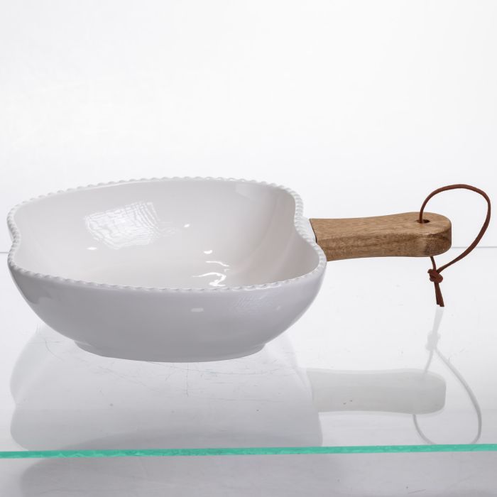 Тарілка порцелянова глибока з ручкою Яблуко 25×20×5 (см) Білий ZJH-15-6 (ZJH-15-6) - изображение 3