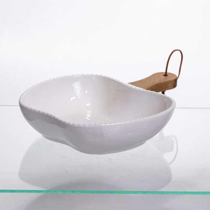 Тарілка порцелянова глибока з ручкою Яблуко 25×20×5 (см) Білий ZJH-15-6 (ZJH-15-6) - изображение 4