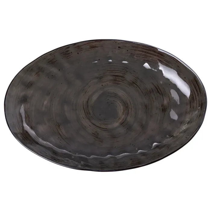 Тарілка порцелянова плоска овальна 35 х 23.5 см сервірувальне блюдо для нарізки Lugi HP23392 (HP23392) - изображение 1