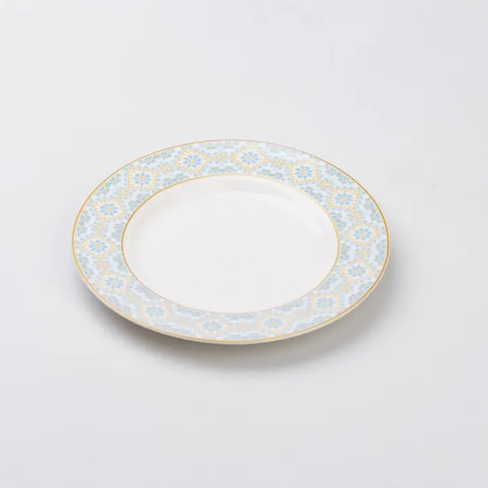 Тарелка керамическая круглая 19 см плоская с украинским орнаментом (HP-7-740) - изображение 1