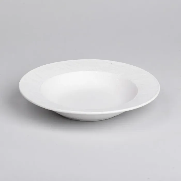 Тарілка керамічна кругла 23 см глибока біла (HP-7-724) - зображення 1