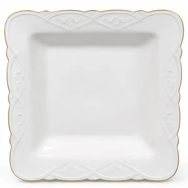Тарілка квадратна 22×22 (см) порцелянова плоска Білий 120-YH-HG005 (120-YH-HG005) - изображение 1