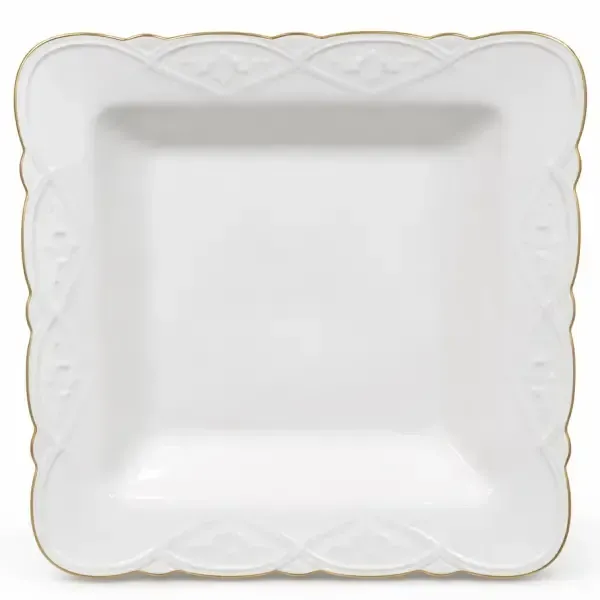 Тарілка квадратна 22×22 (см) порцелянова плоска Білий 120-YH-HG005 (120-YH-HG005) - зображення 1