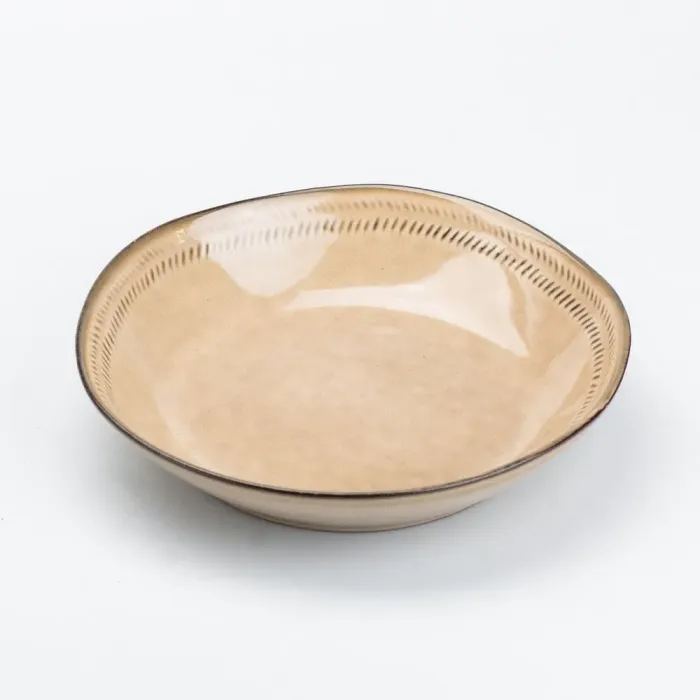 Тарілка неглибока кругла керамічна 23 см для сервірування столу (HP23379) - зображення 2