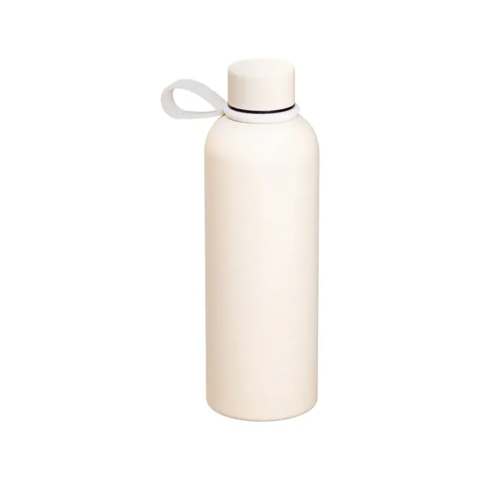 Термокружка 500 мл из нержавеющей стали термос для чая и воды термочашка бежевая (HP-14-53BE) - изображение 1