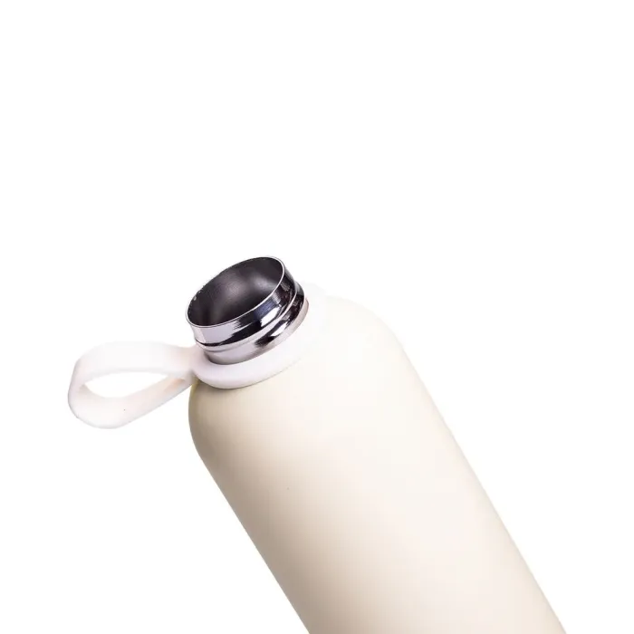 Термокружка 500 мл из нержавеющей стали термос для чая и воды термочашка бежевая (HP-14-53BE) - изображение 3