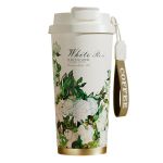 Термочашка 520 мл з трубочкою і подвійним відкриванням білий HP-FM-352-4 (HP-FM-352-4)