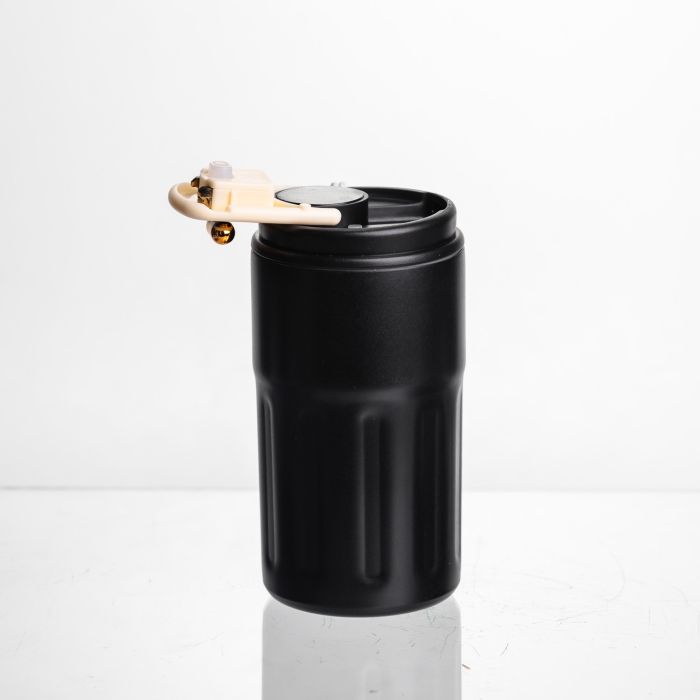 Термочашка Coffee 400 мл з ремінцем та датчиком температури, чорний Yiwu HP-GM-3 (HP-GM-3) - изображение 4