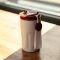 Термочашка Coffee 400 мл з ремінцем та датчиком температури, червоний Yiwu HP-GM-5 (HP-GM-5)