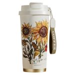 Термочашка Summer 520 мл з трубочкою і подвійним відкриванням рожевий HP-FM-352-3 (HP-FM-352-3)