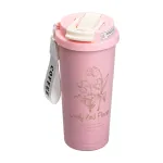Термопляшка 500 мл кружка термос з ремінцем для кави та чаю термо пляшка з нержавіючої сталі рожева (HP-14-52P)