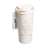 Термопляшка 500 мл кружка термос з ремінцем для кави та чаю термо пляшка з нержавіючої сталі біла (HP-14-52W)