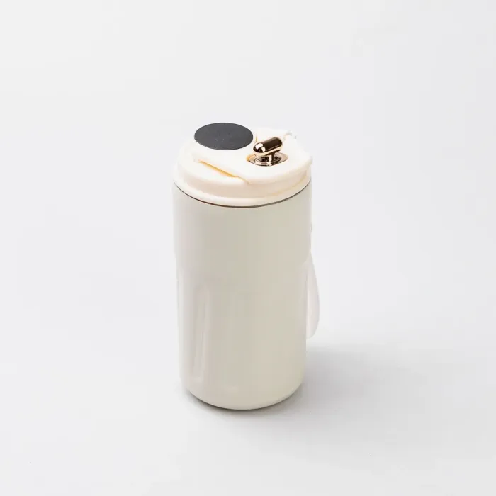 Термокружка для кофе и чая 500 мл кружка термос с ремешком термочашка из нержавеющей стали белая (HP-14-10W) - изображение 2