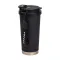Термокружка для кофе и чая 500 мл кружка термос с ремешком термочашка черная из нержавеющей стали (HP-14-17B)