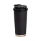 Термокружка для кофе и чая 500 мл кружка термос с ремешком термочашка черная из нержавеющей стали (HP-14-17B)