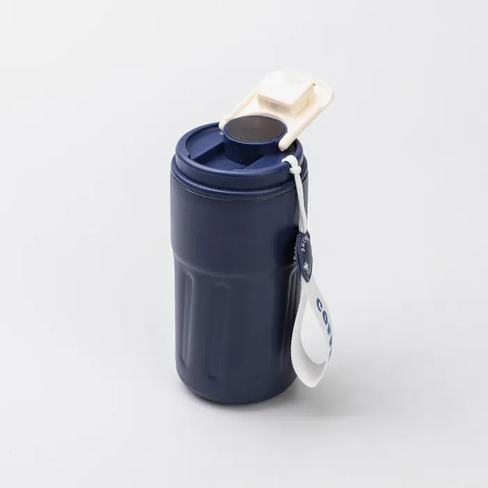 Термокружка для кофе и чая 500 мл кружка термос с ремешком термочашка из нержавеющей стали синяя (HP-14-10BL) - изображение 5