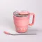 Термокружка с трубочкой для кофе и чая 480 мл кружка термос термочашка 10 см розовая (HP-14-23P)
